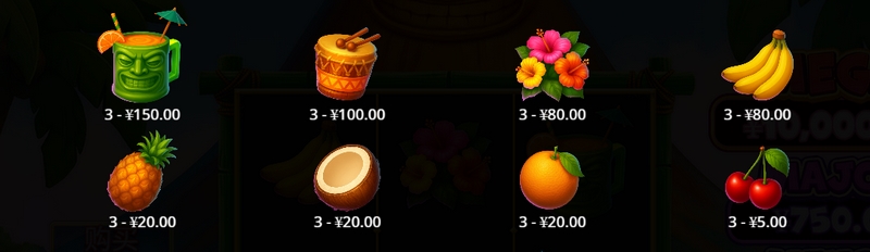 超级提基冲击——开启热带狂欢的幸运风暴! 4 现金符号